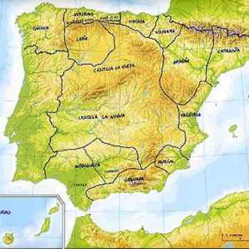 División de España en sus reinos y provincias. Primera mitad del siglo XVII